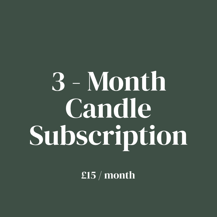 three month candle subscription box by country and cove