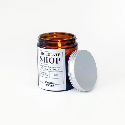 Chocolate Shop Scented Candle by Country & Cove UK