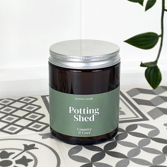 Potting Shed Scented Candle with Wild Fig and Cassis fragrance by Country and Cove